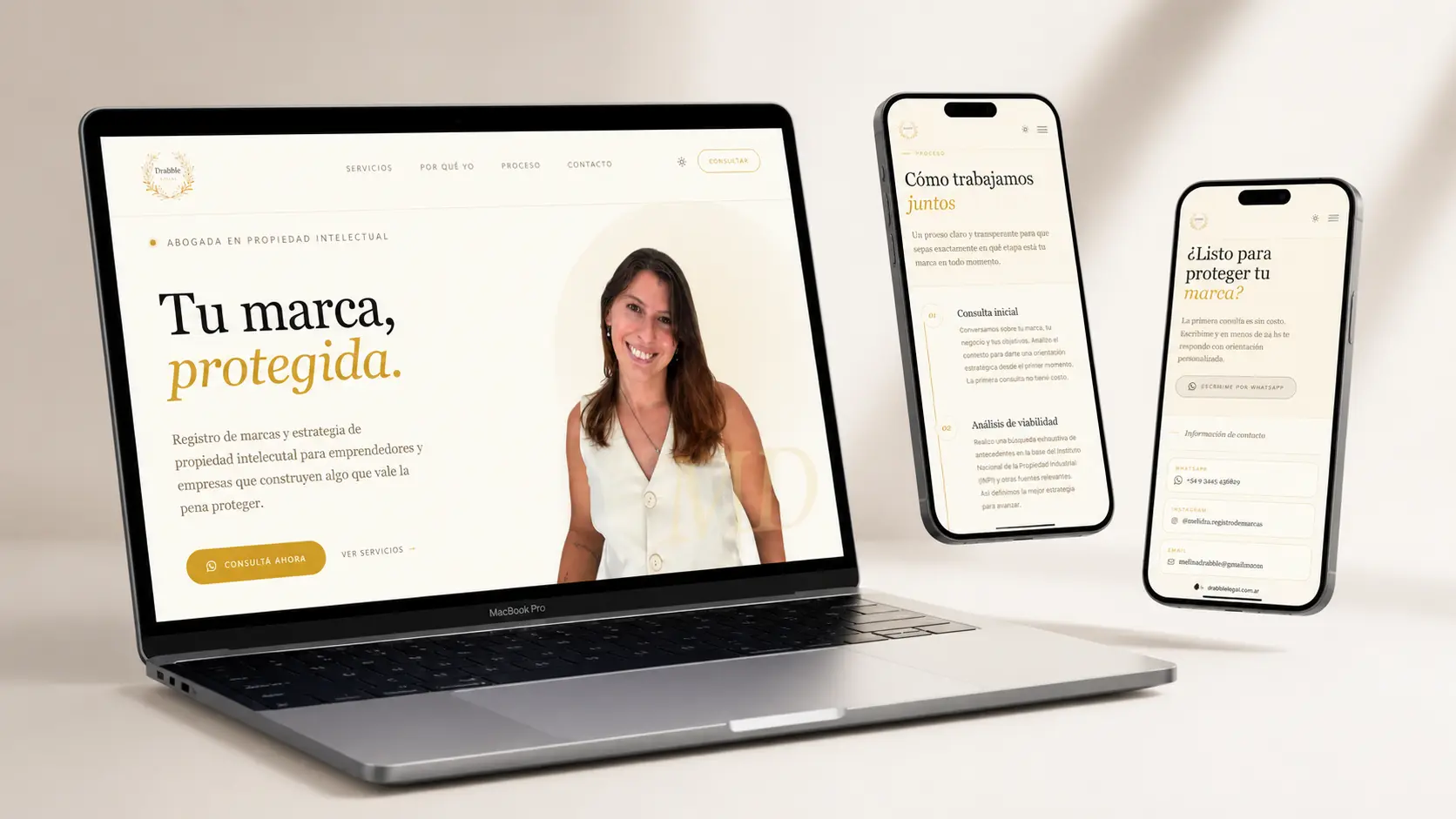 Captura de pantalla del proyecto Drabble Legal