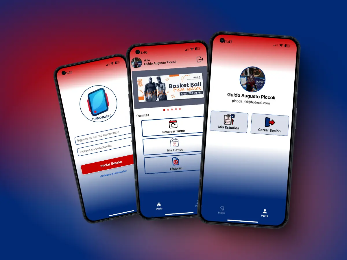 Captura de pantalla del proyecto TurnoSmart